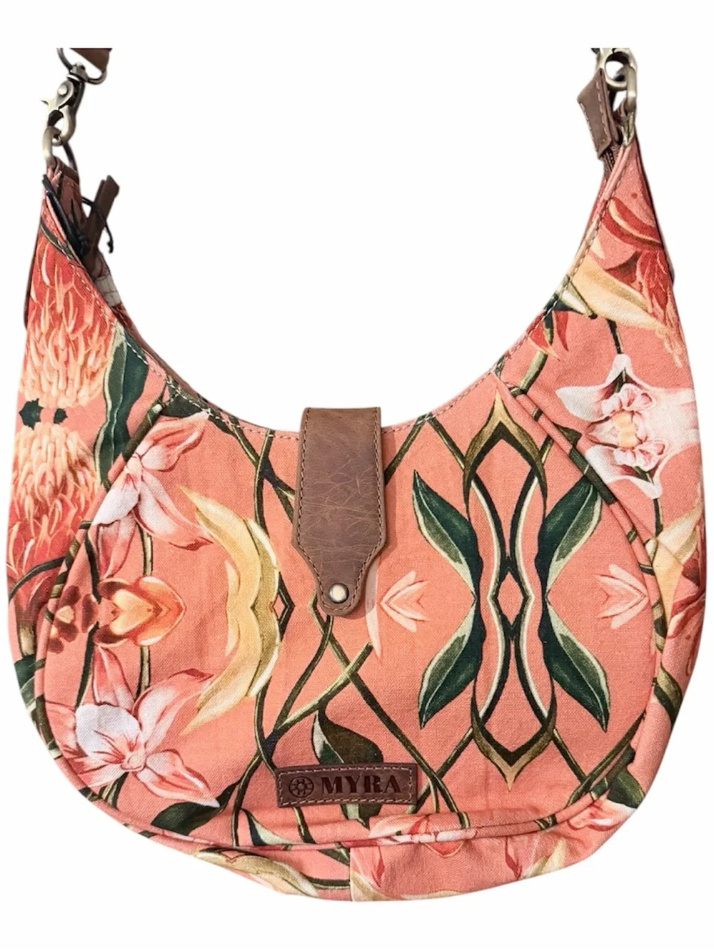 Myra Bag Whispering Fields Shoulder Bag in Peach Paradise